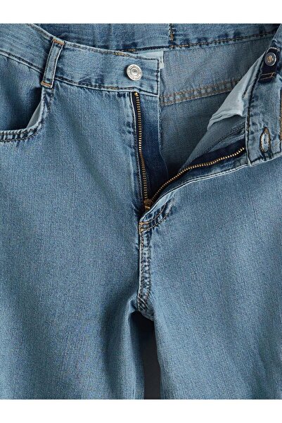 LC Waikiki Beli Ayarlanabilir Lastikli Erkek Çocuk Kargo Jean Pantolon