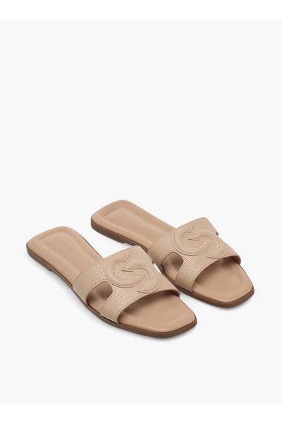 Celeste Women's Logo Embossed Slip-On Sandals