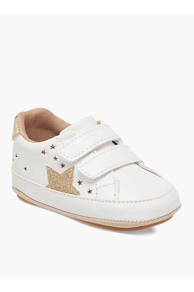 Barefeet Star Cutwork Detail Booties with Hook and Loop Closure