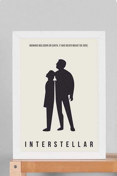 Saturn Επιτραπέζιο με πλαίσιο Interstellar - Επιτραπέζια αφίσα ταινίας Interstellar