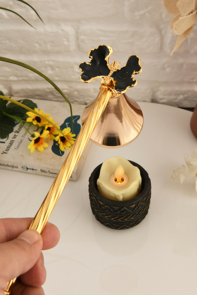 TR Turan Collection KELEBEK Figürlü Mum Söndürme Aleti Metal Mum Söndürücü Al...