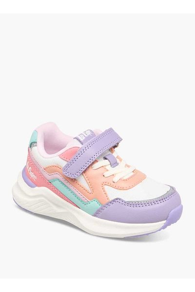 Lee Cooper Lee Cooper Girls' Colourblock Sneakers with Hook and Loop Closure