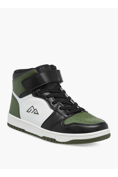 Oaklan by Shoexpress Oaklan by Shoexpress Boys' Panelled High Cut Sneakers with Hook and Loop Closure