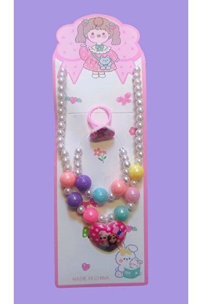 madam shushu Elsa 3 Lü Çocuk Kolye Seti