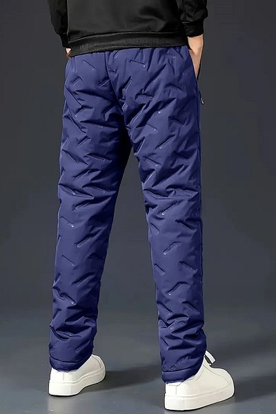 GHASSY CO. Ghassy Co. Unisex διπλής στρώσης εξαιρετικά θερμικό νερό και αντιανεμικό παντελόνι ποδηλάτου σκι με γούνα εσωτερικά