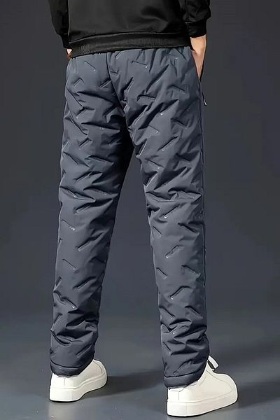 GHASSY CO. Ghassy Co. Unisex διπλής στρώσης εξαιρετικά θερμικό νερό και αντιανεμικό παντελόνι ποδηλάτου σκι με γούνα εσωτερικά