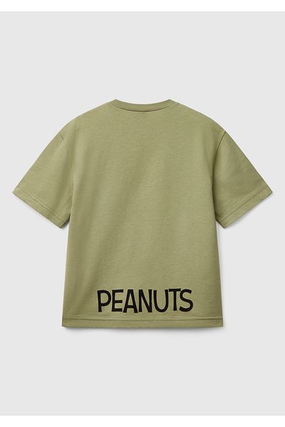 United Colors of Benetton Chłopiec Khaki Peanuts Printed T-shirt