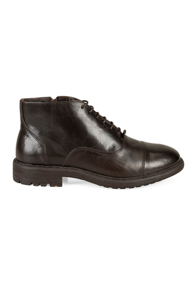 Desa Corey Kahve Erkek Fermuarlı Deri Bot