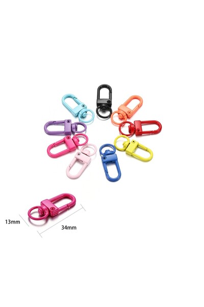 Choice مجموعة عشوائية مختلطة من 10 قطع/مجموعة 12 × 33 مم مشبك كلب دوار من الم...