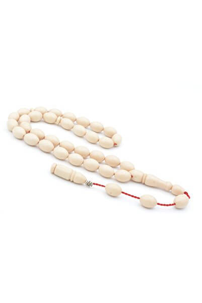 Murty99 Şükrü Baba İmzalı Beyzi Kesim İri Boy Beyaz Katalin Tesbih