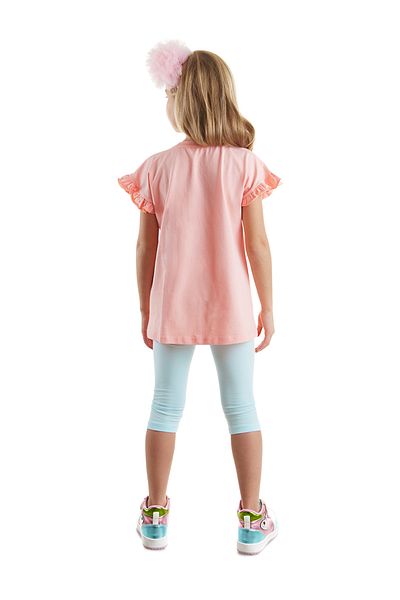 Denokids Sommer-Tunika-Leggings-Set für Mädchen mit Rüschen und Marienkäfer