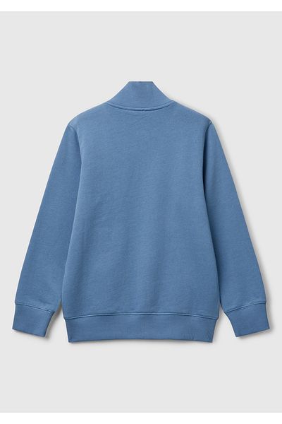 United Colors of Benetton Hanorac cu logo albastru aviator pentru băiat