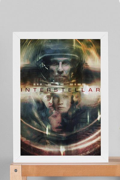 Saturn Επιτραπέζιο με πλαίσιο Interstellar - Επιτραπέζια αφίσα ταινίας Interstellar