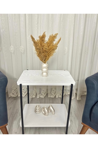 DEKOKAP Mdf Beyaz Sehpa