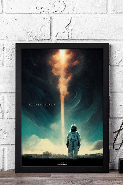 Saturn Pictură cu cadru interstelar - Pictură poster film interstelar