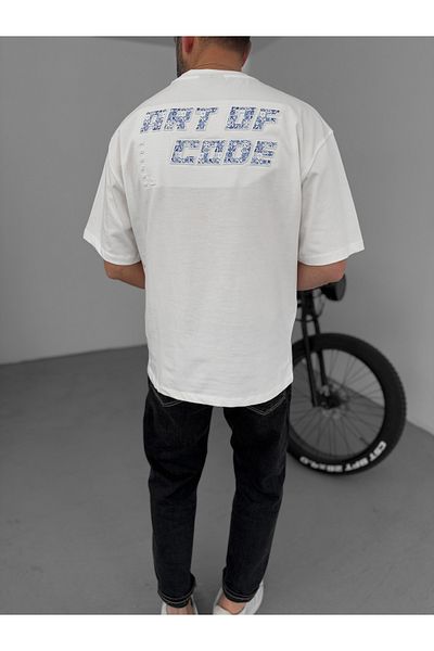 BYBASICMAN White Code Embossed T-Shirt Yp-5046