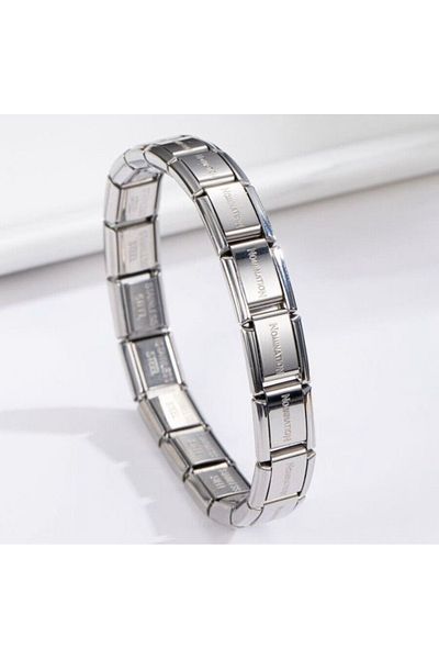 Merci Jewellery Italian Charm Steel Bracelet (Written)