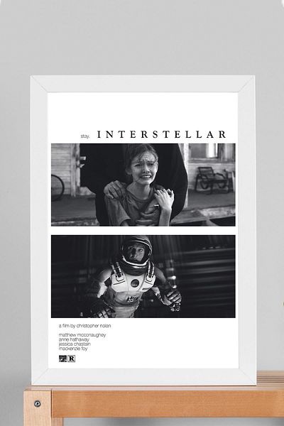 Saturn Επιτραπέζιο με πλαίσιο Interstellar - Επιτραπέζια αφίσα ταινίας Interstellar
