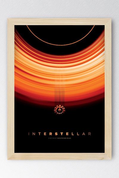 Saturn Interstellar Framed Painting - Interstellar Movie Poster Painting