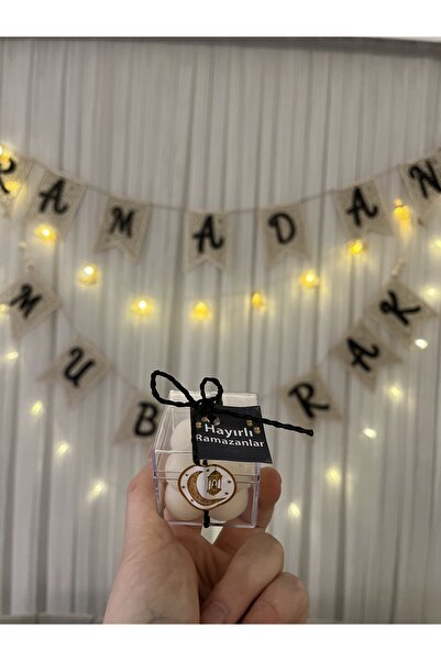 Verda Desing Hediyelik Hayırlı Ramazanları Notlu Kutulu Beyaz Küçük Bubble El...