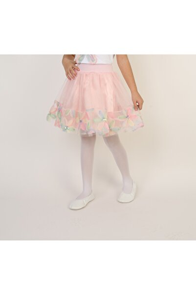 Dıgıl Kids Kız Çocuk Kabartmalı Çiçek Desenli Pembe Etek 23 Nisan 29 Ekim 10 ...