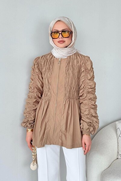 Hazamoda Jachetă cu mâneci adunate - nurcă