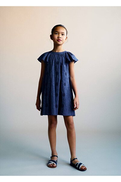 MANGO Kids İşlemeli kısa elbise