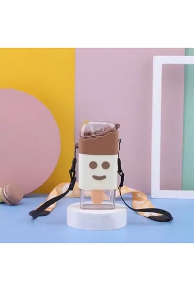 hediyeconcepti 300ml Cute Ice Cream Bottle Square Watermelon Cup Portable Leakproof