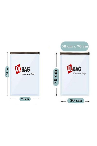 ÜLBAG Σετ 2 σακουλών κενού - Μεσαίο και μεγάλο μαξιλάρι και παπλωματοθήκη