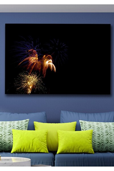 Hediyeler Kapında Havai Fişek Kanvas Duvar Tablo 70x100
