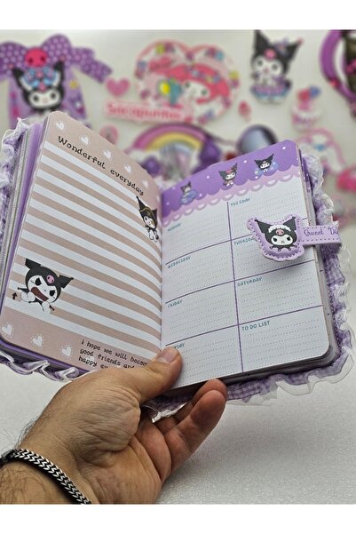 Meyra Accessories Sanrio Kawaii Kromi Lüx Yumuşak Kapaklı Defter Ajanda Günlük Notebook Hediyelik