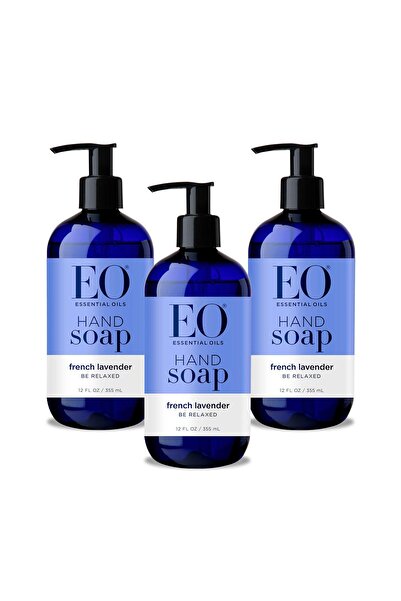 EO صابون اليدين المرطب الخالي من الكبريتات، برائحة اللافندر الفرنسي، 12 أونصة، 3 قطع