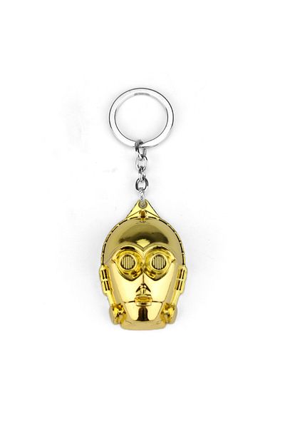 Hot Toys K029-gold Famous Movie Star Wars Keychain Darth Vader & Storm Trooper Figure Toy Alloy Key Rings Ado