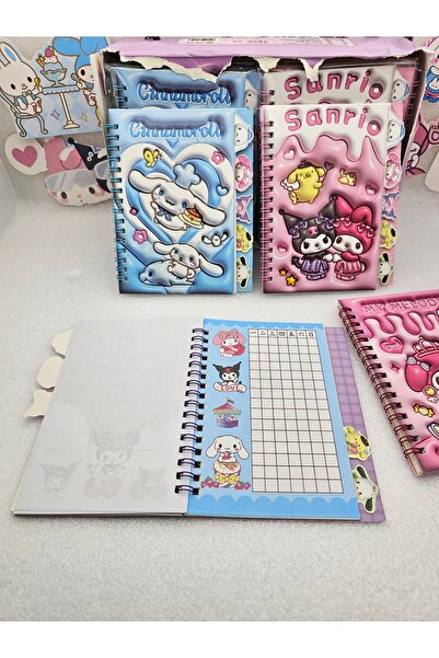 Meyra Accessories سانريو كاواي كرومي مفكرة وملصق جدول أعمال قطعة واحدة