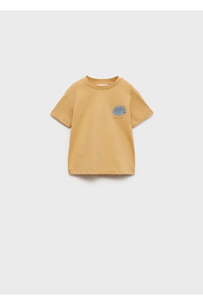 MANGO Baby Kayık desenli pamuklu tişört