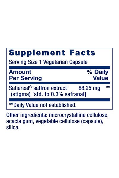 Life Extension Optimized Saffron Extract Supplement, Non-GMO, Gluten-Free, Vegetarian, 60 Capsules