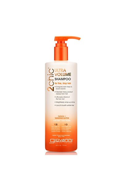 Giovanni 2chic Ultra-Volume Shampoo - Volumizing Papaya & Tangerine, Weightless for Fine Hair, 24 oz