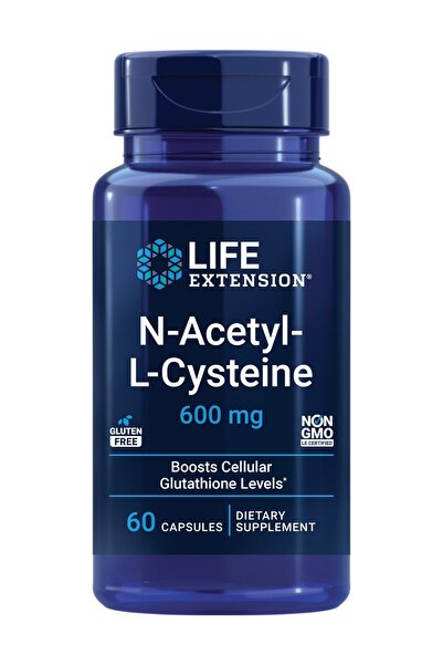 Life Extension N-Acetyl-L-Cysteine (NAC) 600mg, Antioxidant for Immune, Respiratory & Liver, 60 Capsules