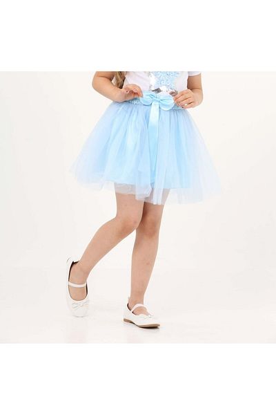 Dıgıl Kids Fusta tutu albastră pentru fetiță 23 aprilie 29 octombrie 10 noiembrie 19 mai Haine de spectacol