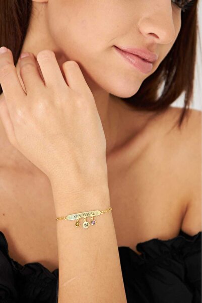 esem gold 925 AYAR Gümüş Plaka isimli Bileklik