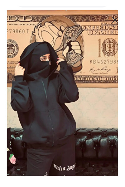 köstebek kadıköy Maskeli Kapüşonlu Sweatshirt Hoodie Kapüşonlu