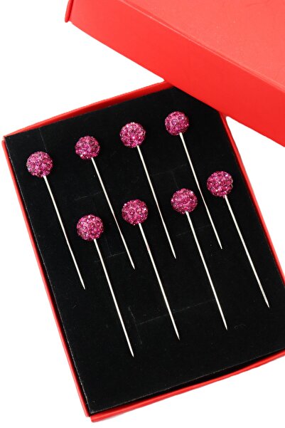 NUMETAL 8 ace de eșarfă din piatră fucsia. Agrafă pentru șal. Agrafă pentru t...