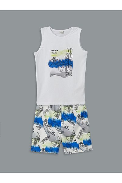 LC Waikiki Crew Neck Boy's Undershirt and Swim Shorts
