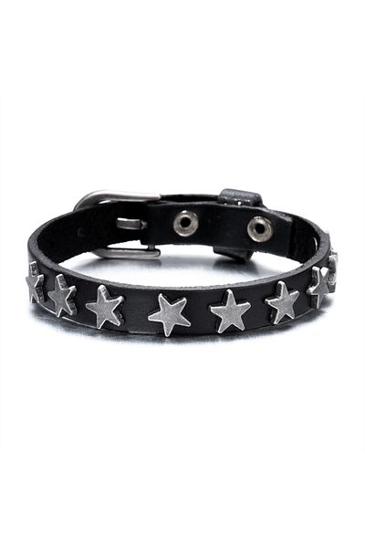 Choice BR23Y0218-1 Classic Simple Fashion Leather Bracelets Men Women Punk Buckle Star Leather Wrap Bracele