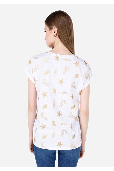 Colin's Tricou alb pentru femei - mâneci