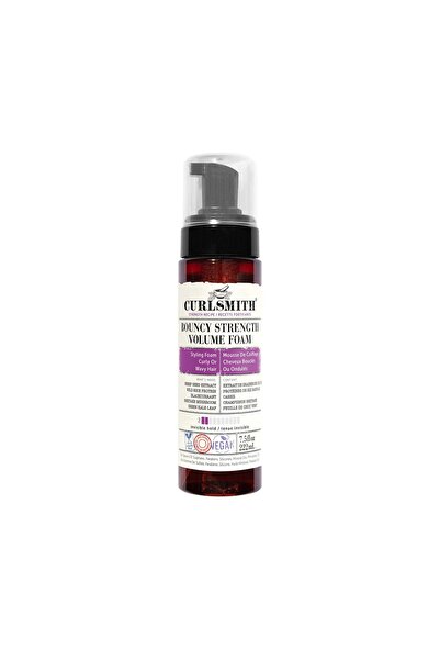 Curlsmith Bouncy Strength Volume Foam, Styling Foam for Curly & Wavy Hair, Li...