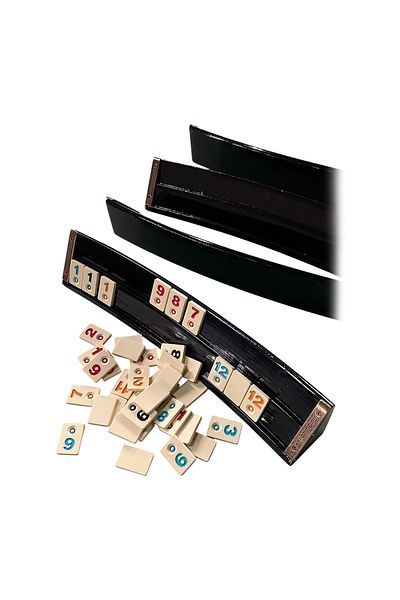 SERA Special Series Oval Wood Black Okey Set - Special White Melamine Stone