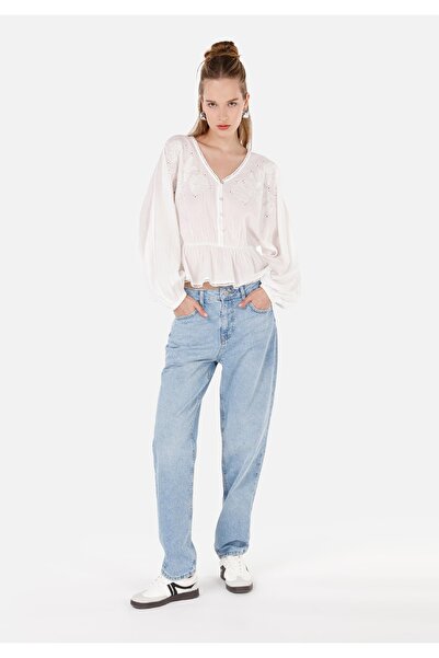 Colin's Γυναικείο μακρυμάνικο πουκάμισο με κανονική εφαρμογή με λαιμόκοψη σε σχήμα V