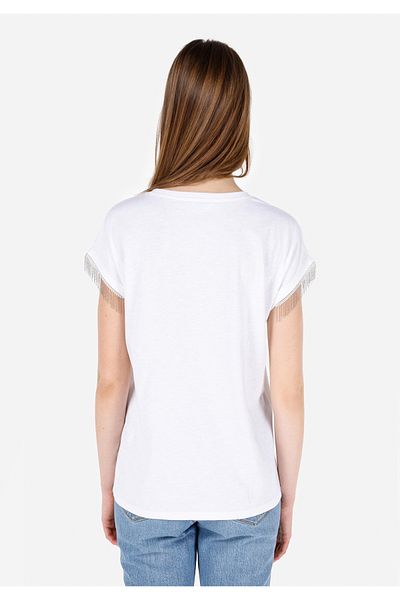 Colin's Regular Fit Round Neck Women's White Short Sleeve T-Shirt