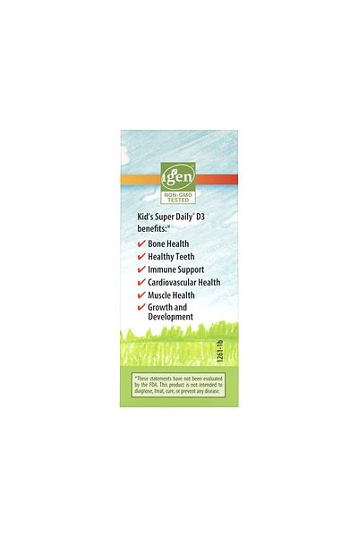 Carlson Kid's Super Daily D3, 600 IU Vitamin D Drops, Vegetarian, Unflavored, 90 Drops (2.54 mL)